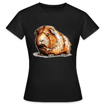 Les cochons d’Inde sont juste d’excellents animaux de compagnie - T-shirt Femme - noir - Devant - AI Model Female 172 dark (172cm)