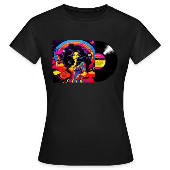 Funky LP - T-shirt Femme - noir - Devant - AI Model Female 172 dark (172cm)