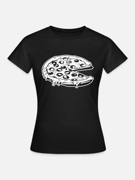 Pizza Fast Food Pizzeria - Frauen T-Shirt - Schwarz