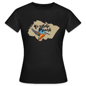 Fehrow Shirt grau einseitig We wutsobje prjawoski - Frauen T-Shirt - Schwarz - Vorne - AI Model Female 172 dark (172cm)