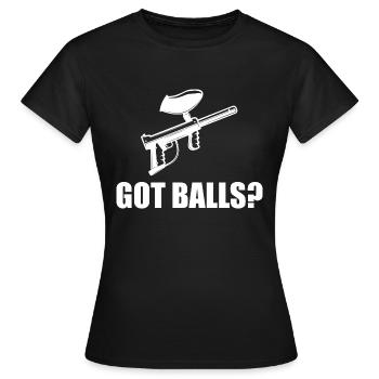 Paintball Airsoft - T-shirt Femme - noir - Devant - AI Model Female 172 dark (172cm)