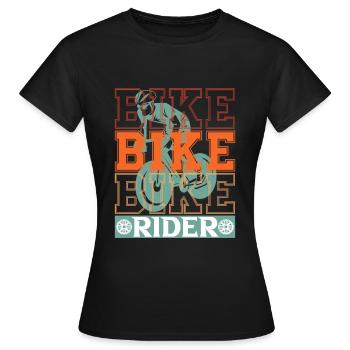Rad Bike Fahrrad Mountainbike Fahrradkurier - Frauen T-Shirt - Schwarz - Vorne - AI Model Female 172 dark (172cm)