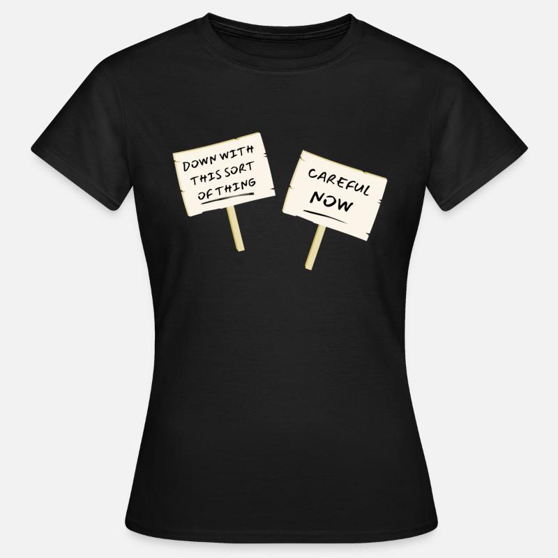 Down With This Sort of Thing - Father Ted Protest - Women's T-Shirt - black
