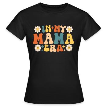 Groovy In My Mama Era Mother's Day - Women's T-Shirt - black - Front - AI Model Female 172 dark (172cm)