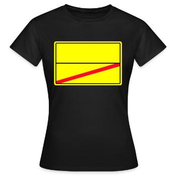 signe de nom de lieu - T-shirt Femme - noir - Devant - AI Model Female 172 dark (172cm)