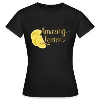 Amazing Lemon - Women's T-Shirt - black - Front - AI Model Female 172 dark (172cm)
