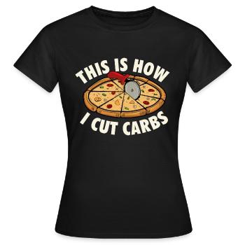 So schneide ich Kohlenhydrate - Food Lover - Frauen T-Shirt - Schwarz - Vorne - AI Model Female 172 dark (172cm)