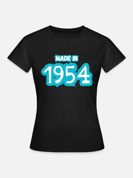 Année 1954 pour les personnes nées en 1954 - T-shirt Femme - noir