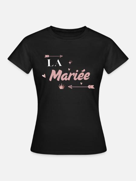 Die Braut Pink Arrow - Frauen T-Shirt - Schwarz