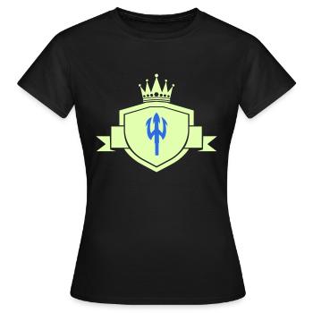 Armoiries du Trident - T-shirt Femme - noir - Devant - AI Model Female 172 dark (172cm)