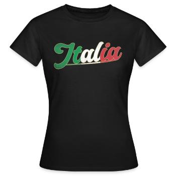 Italia, Italien, Logo - Frauen T-Shirt - Schwarz - Vorne - AI Model Female 172 dark (172cm)