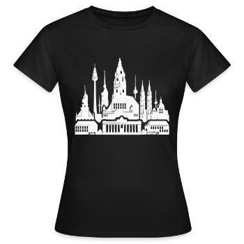 Horizon de Leipzig - T-shirt Femme - noir - Devant - AI Model Female 172 dark (172cm)