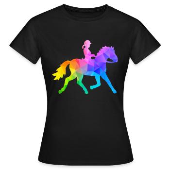 Pony Riding Girls - Women's T-Shirt - black - Front - AI Model Female 172 dark (172cm)