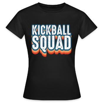 Kickball Squad Aire de jeux Sports Kick Ball - T-shirt Femme - noir - Devant - AI Model Female 172 dark (172cm)