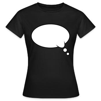 Denkblase Design - Frauen T-Shirt - Schwarz - Vorne - AI Model Female 172 dark (172cm)