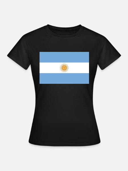 Drapeau Argentine Argentine - T-shirt Femme - noir