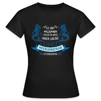 Meerjungfrau - Frauen T-Shirt - Schwarz - Vorne - AI Model Female 172 dark (172cm)