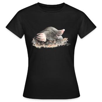 Maulwurf - Frauen T-Shirt - Schwarz - Vorne - AI Model Female 172 dark (172cm)