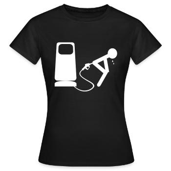essence white - T-shirt Femme - noir - Devant - AI Model Female 172 dark (172cm)
