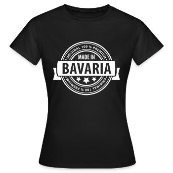 Fabriqué en BAVIERE - T-shirt Femme - noir - Devant - AI Model Female 172 dark (172cm)