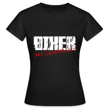 Biker aus Leidenschaft - Frauen T-Shirt - Schwarz - Vorne - AI Model Female 172 dark (172cm)