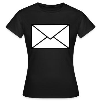Brief - Frauen T-Shirt - Schwarz - Vorne - AI Model Female 172 dark (172cm)