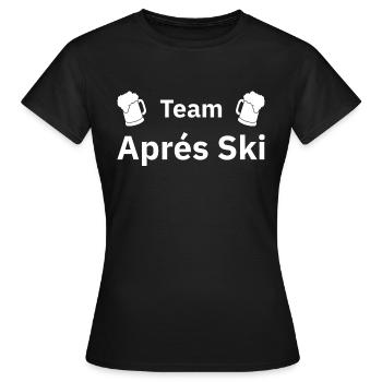 Team Apres Ski | Conception de vacances de ski drôle - T-shirt Femme - noir - Devant - AI Model Female 172 dark (172cm)
