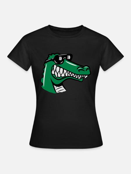 Crocodile fun funny - Women's T-Shirt - black