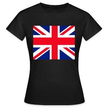 Masque facial Union Jack - T-shirt Femme - noir - Devant - AI Model Female 172 dark (172cm)
