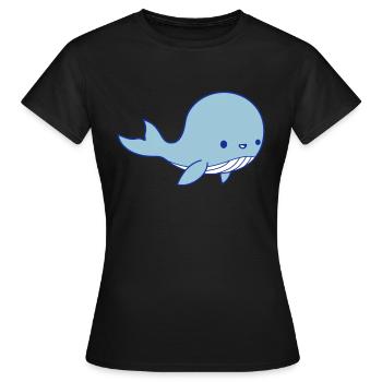 Wal Baby Clipart - T-shirt Femme - noir - Devant - AI Model Female 172 dark (172cm)