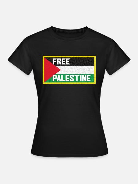 Free Palestine Gaza Freiheit - Dame-T-shirt - sort