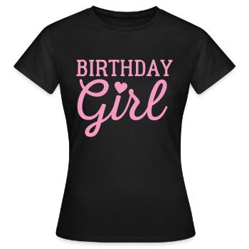 Fille d’anniversaire - T-shirt Femme - noir - Devant - AI Model Female 172 dark (172cm)