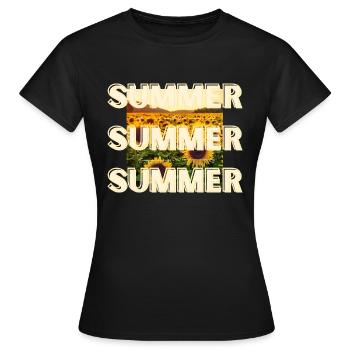 Summer - Frauen T-Shirt - Schwarz - Vorne - AI Model Female 172 dark (172cm)