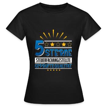 5 Sterne Steuerfachangestellte - Frauen T-Shirt - Schwarz - Vorne - AI Model Female 172 dark (172cm)