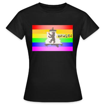 CSD Berlin Gay Pride - Women's T-Shirt - black - Front - AI Model Female 172 dark (172cm)