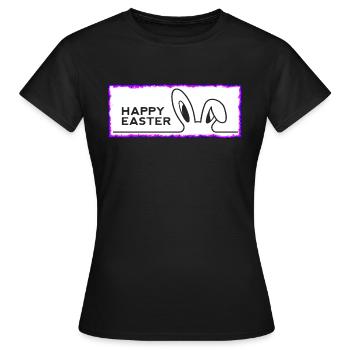 Happy Easter with Easter - Women's T-Shirt - black - Front - AI Model Female 172 dark (172cm)