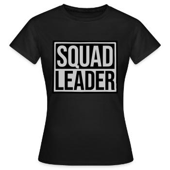 Conception du leader de l’escouade Shield - T-shirt Femme - noir - Devant - AI Model Female 172 dark (172cm)