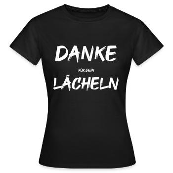 Danke für dein Lächeln - Frauen T-Shirt - Schwarz - Vorne - AI Model Female 172 dark (172cm)