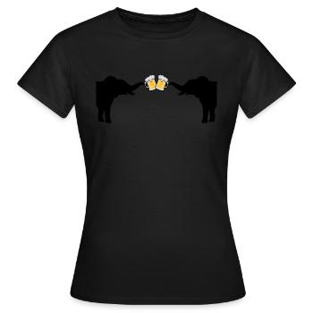 2 Toast à la bière d’éléphant - T-shirt Femme - noir - Devant - AI Model Female 172 dark (172cm)