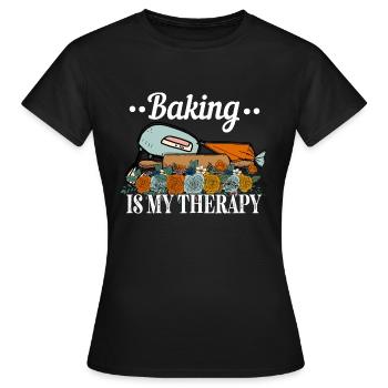 Boulangerie Baker Boulangerie Boulangerie Gâteau de confiserie - T-shirt Femme - noir - Devant - AI Model Female 172 dark (172cm)