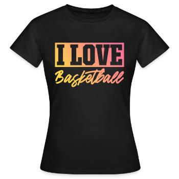 Ich liebe Basketball - Frauen T-Shirt - Schwarz - Vorne - AI Model Female 172 dark (172cm)