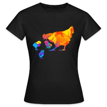 Chicken Chicken Chicken Breeder Chicken Whisperer - Women's T-Shirt - black - Front - AI Model Female 172 dark (172cm)