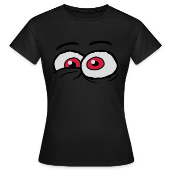Comic Eyes Crazy Design - Women's T-Shirt - black - Front - AI Model Female 172 dark (172cm)