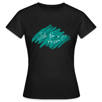 Hessisch - Frauen T-Shirt - Schwarz - Vorne - AI Model Female 172 dark (172cm)