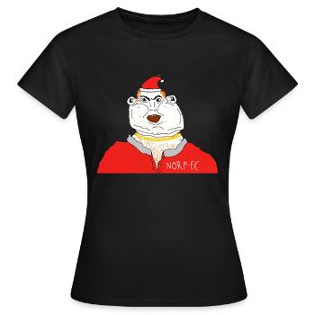 norf fc santa no text - Women's T-Shirt - black - Front - AI Model Female 172 dark (172cm)