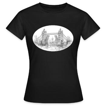 Tower Bridge - Frauen T-Shirt - Schwarz - Vorne - AI Model Female 172 dark (172cm)