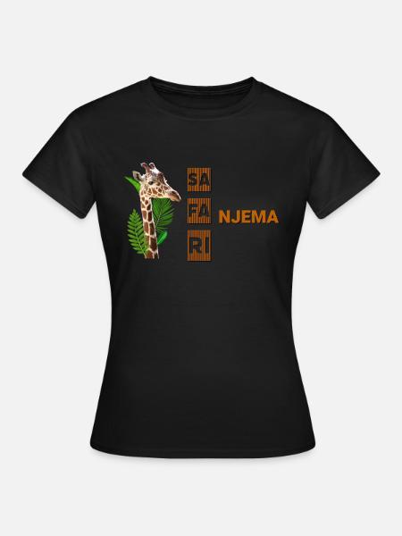 SA FA RI NJEMA - Frauen T-Shirt - Schwarz