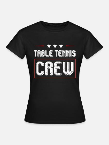 Table Tennis Crew - Frauen T-Shirt - Schwarz