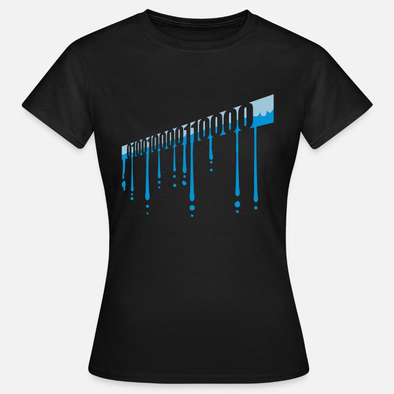 Binär Code Programm Sprache - Frauen T-Shirt - Schwarz