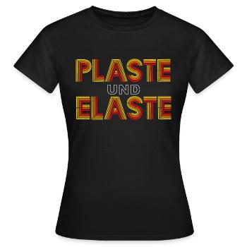 Plaste und Elaste - Frauen T-Shirt - Schwarz - Vorne - AI Model Female 172 dark (172cm)